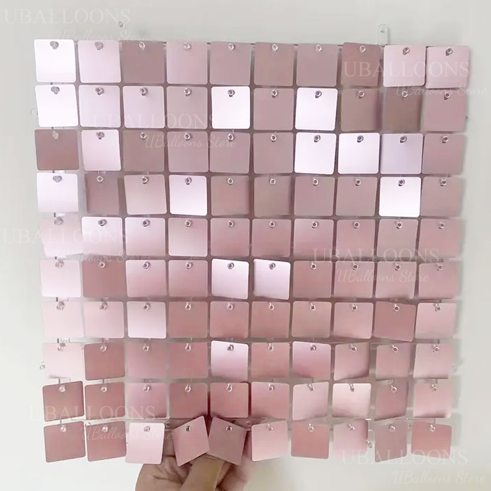 แผงฉากหลังสีชมพูโรสแมตต์แบบมีป - Sequin Fabric Panel บทวิจารณ์และราคา
