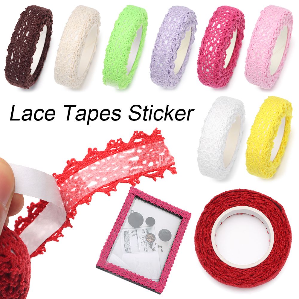 เทปลูกไม้2หลา/ชิ้นสติกเกอร์เคร - Lace Ribbon Trim บทวิจารณ์และราคา