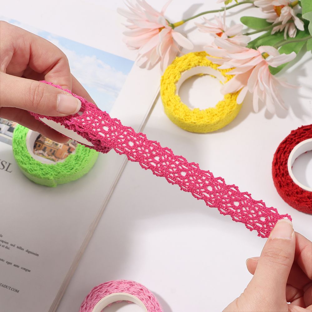 เทปลูกไม้2หลา/ชิ้นสติกเกอร์เคร - Lace Ribbon Trim บทวิจารณ์และราคา