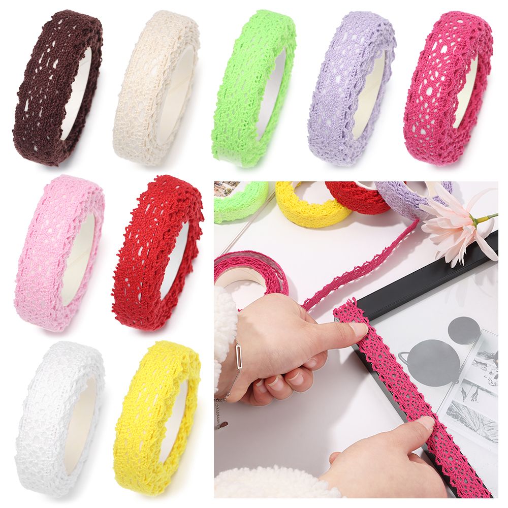 เทปลูกไม้2หลา/ชิ้นสติกเกอร์เคร - Lace Ribbon Trim บทวิจารณ์และราคา