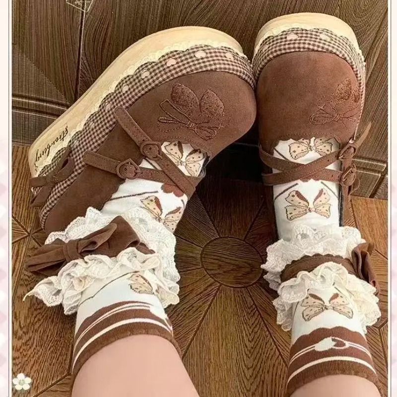 รองเท้าส้นสูงสไตล์โลลิต้า พื้น - Embroidery Embellishments บทวิจารณ์และราคา
