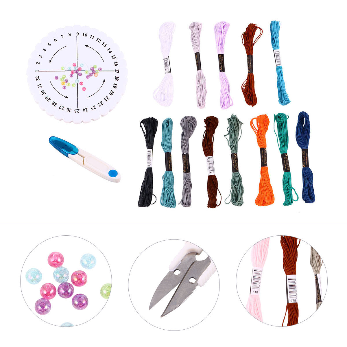 ชุดอุปกรณ์ถักสร้อยข้อมือแบบกลม - Embroidery Craft บทวิจารณ์และราคา