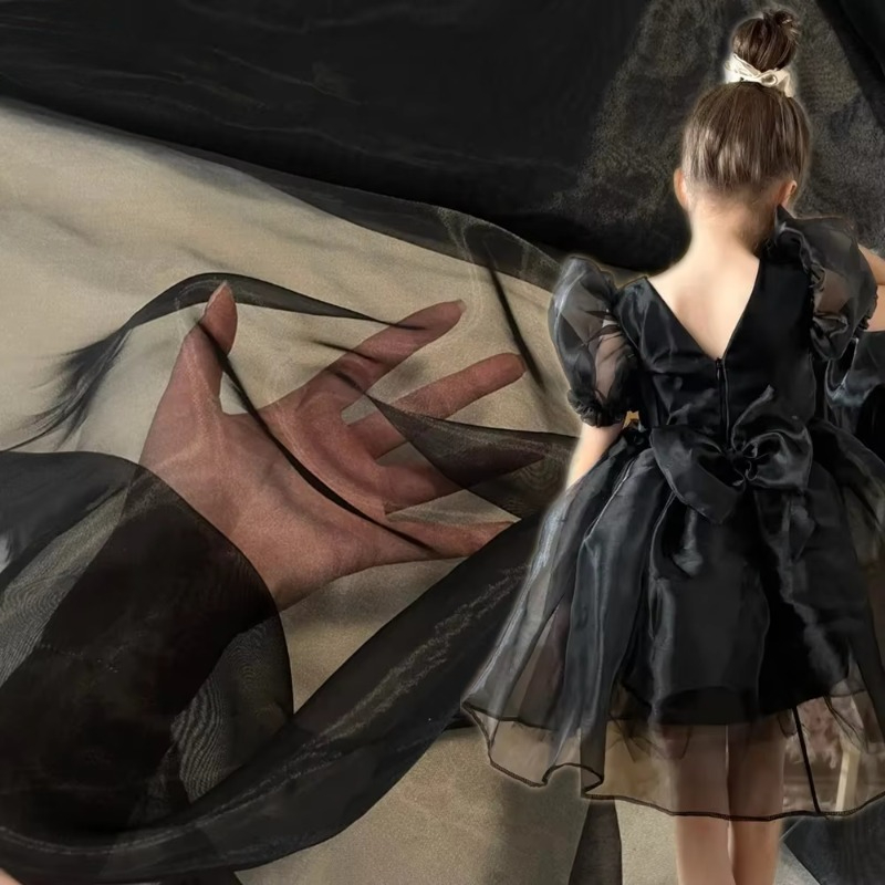 ผ้าออร์แกนซ่าสีดำประดับคริสตัล - Crystal Mesh Fabric บทวิจารณ์และราคา