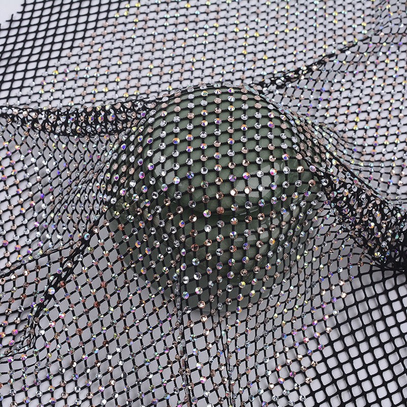 50x120 ซม.เย็บ Rhinestones ตาข - Crystal Mesh Fabric บทวิจารณ์และราคา