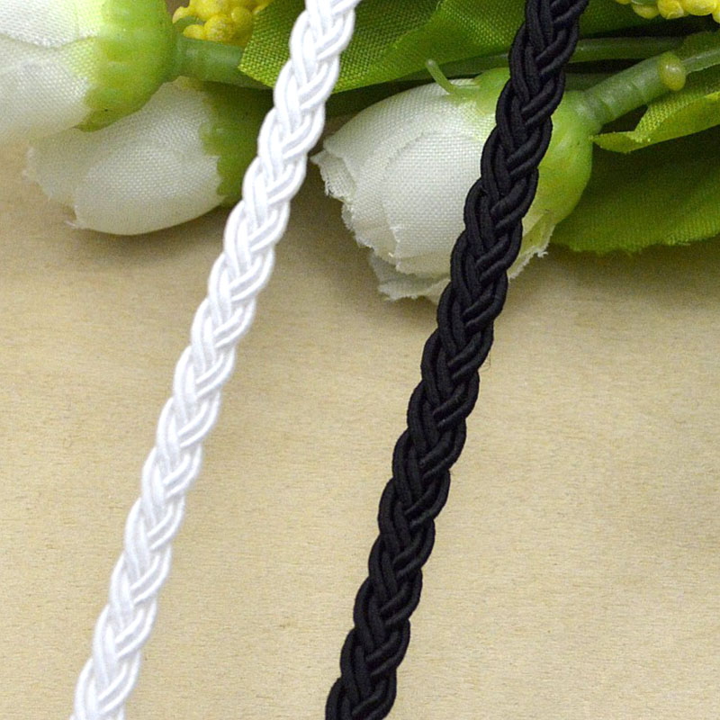 สายถักสีขาวดำแบบทอ ความยาว 5 เ - Cord Trim Twisted บทวิจารณ์และราคา