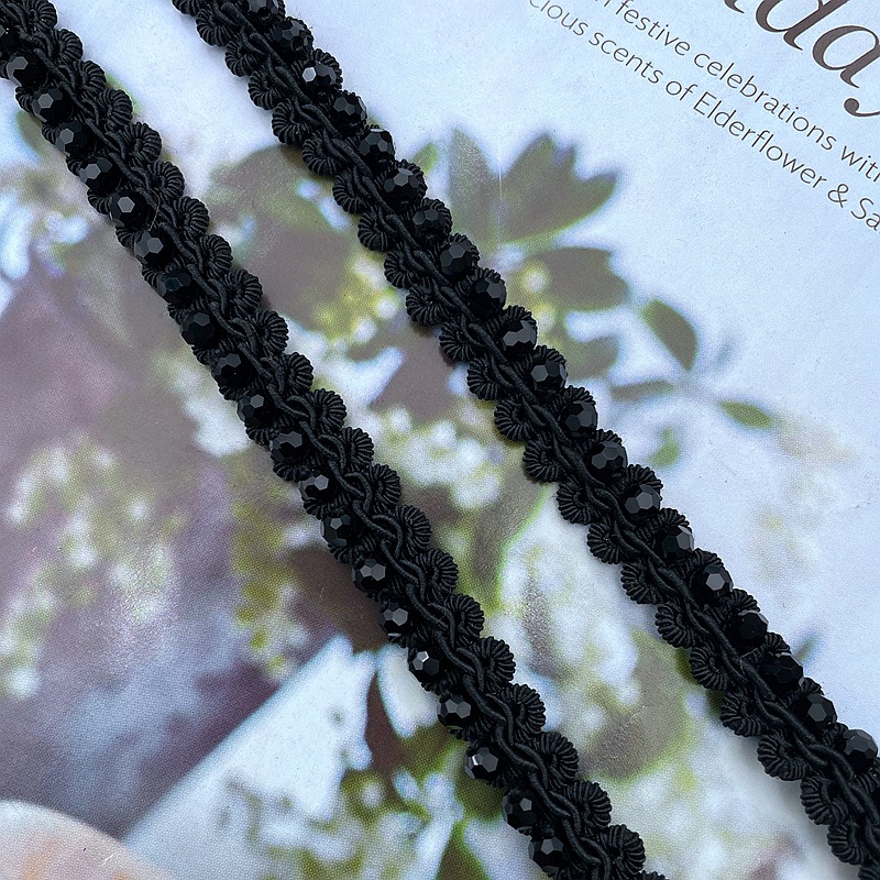 90 ซม.ลูกปัดลูกไม้ Trim เทปถัก - Lace Ribbon Trim บทวิจารณ์และราคา